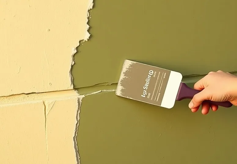 Ponçage et rebouchage des fissures avant mise en peinture